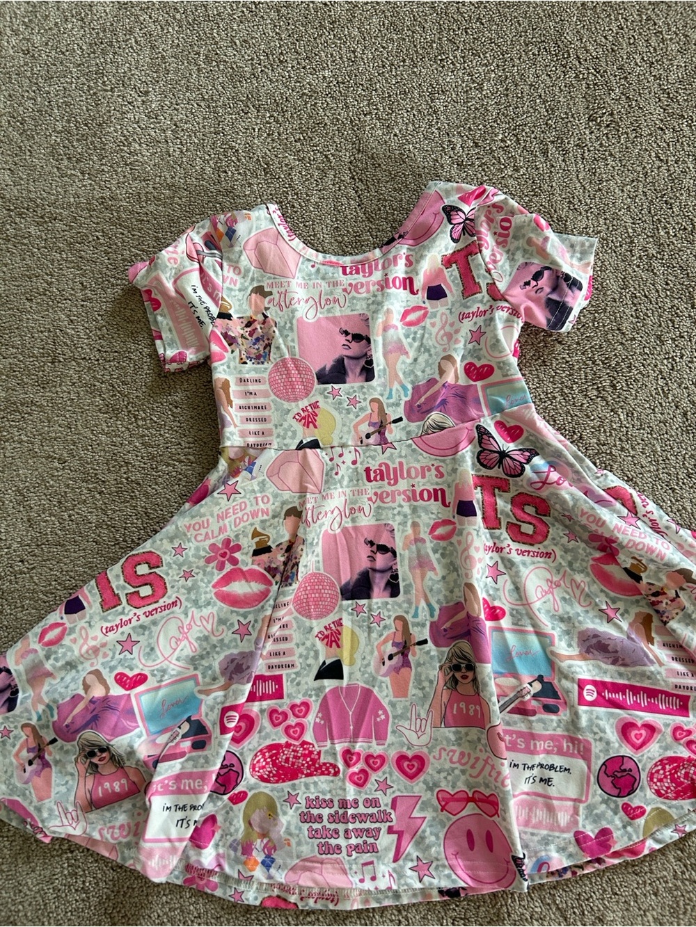 Girls' Pink Taylor Swift Inspired Twirl Dress - Picture 2 of 2